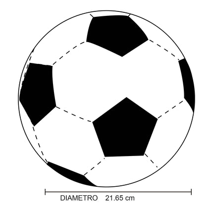 Balón de Fútbol  No. 5 – Doble Capa, 32 Gajos Cosidos a Máquina, Acabado Brillante