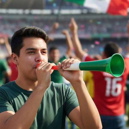 🎺 Corneta Tricolor Extensible – Trompeta de Plástico para Eventos y Mundial