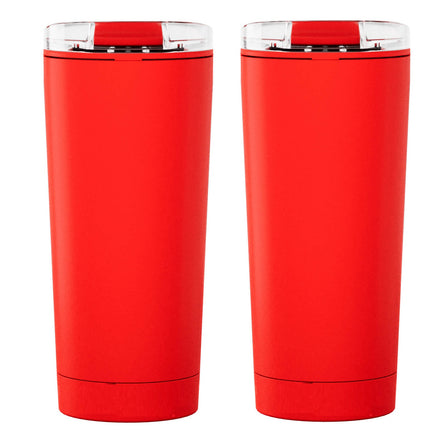 2 Vasos Trompeta 500 ml con Sonido Fuerte | Vaso Doble Pared con Tapa de Seguridad | Ideal para Estadio, Mundial, Fiestas y Animación Deportiva