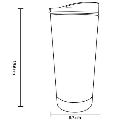 2 Vasos Trompeta 500 ml con Sonido Fuerte | Vaso Doble Pared con Tapa de Seguridad | Ideal para Estadio, Mundial, Fiestas y Animación Deportiva