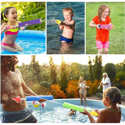 3 Pistola de Agua 25 x 5 cm para Niños y Adultos Colores Variables – Lanzador de Agua para Piscina, Playa y Juegos de Verano