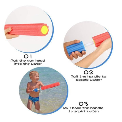 3 Pistola de Agua 25 x 5 cm para Niños y Adultos Colores Variables – Lanzador de Agua para Piscina, Playa y Juegos de Verano