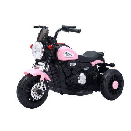 MOTOCICLETA MONTABLE ELECTRICA ROSA CON LUZ Y SONIDO