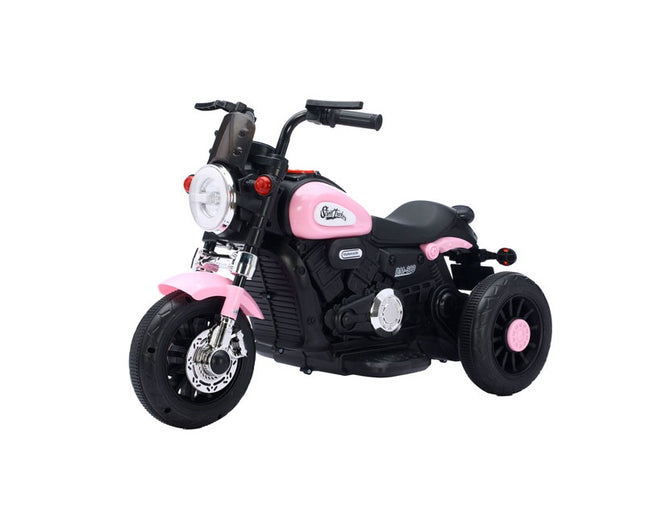 MOTOCICLETA MONTABLE ELECTRICA ROSA CON LUZ Y SONIDO