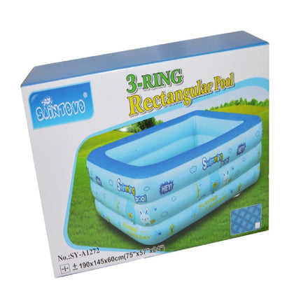 Alberca Inflable rectangular Azul 190 cm 104234 - Storyland