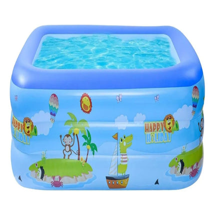 Alberca Inflable Rectangular Azul 130 cm 108902 - Storyland