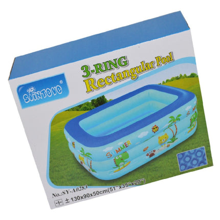 Alberca Inflable Rectangular Azul 130 cm 108902 - Storyland