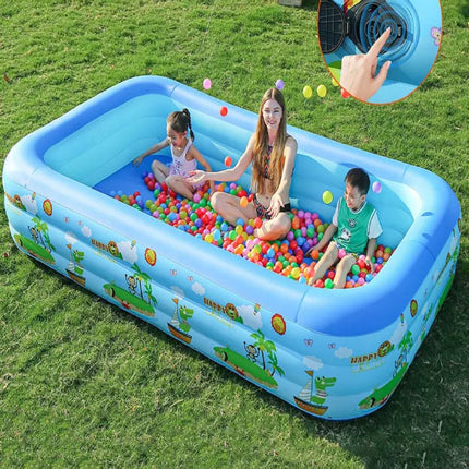 Alberca Inflable Rectangular Azul 130 cm 108902 - Storyland