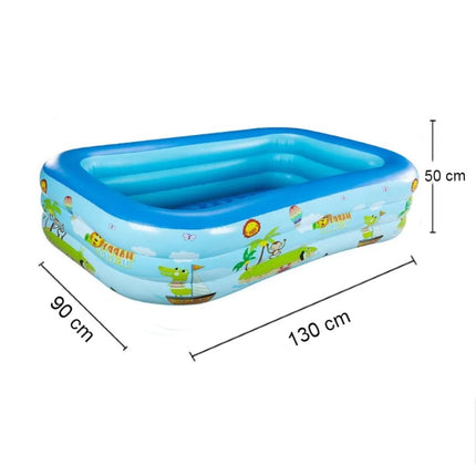 Alberca Inflable Rectangular Azul 130 cm 108902 - Storyland