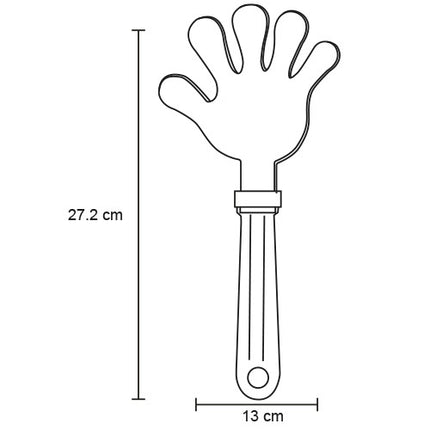 👏🎉 Aplaudidor de Plástico en Forma de Mano Tricolor – Ideal para Eventos Deportivos y Fiestas 🎉👏