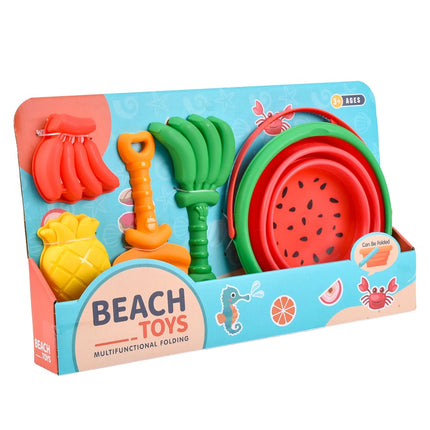 Juego de Playa con Cubeta Plegable y Accesorios Coloridos BU-2866