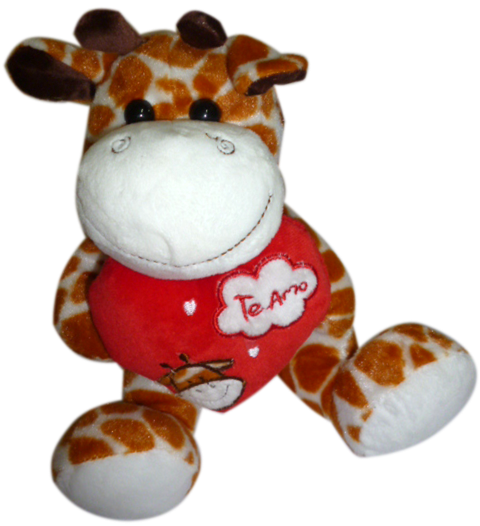 Peluche JIRAFA CON CORAZÓN 30 CM para Fiestas, Bolos y Regalos Sorpresa