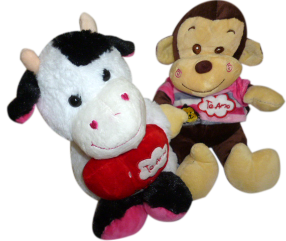 2 Peluches 20 cm Textura Suave para Fiestas, Bolos y Regalos Sorpresa