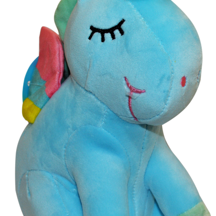 Peluche  UNICORNIO AZUL 26 CM para Fiestas, Bolos y Regalos Sorpresa