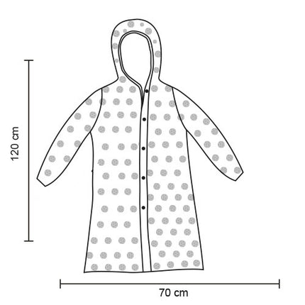 Impermeable Con Diseño De Balones De Soccer, Capucha Y Botones, Ideal Para Lluvia, Eventos Deportivos Y Mundial