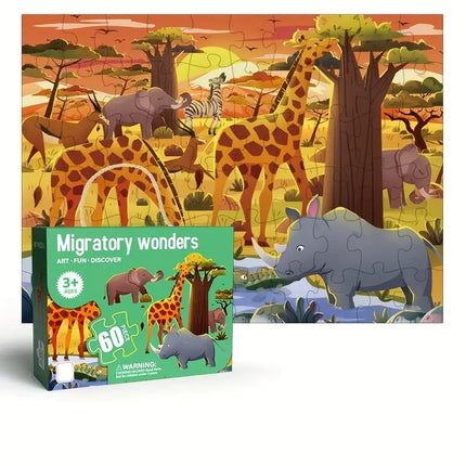 Rompecabezas Migración Maravillosa de Animales 60 Piezas – Diversión y Aprendizaje para Niños Storyland 146188