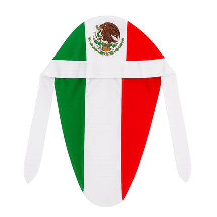 Bandana Tricolor México – Gorro. Accesorio de Poliéster Ideal para Eventos y Mundial 🎉🇲🇽