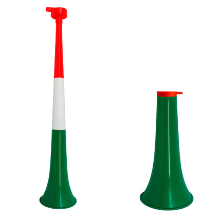 🎺 Corneta Tricolor Extensible – Trompeta de Plástico para Eventos y Mundial