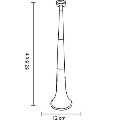 🎺 Corneta Tricolor Extensible – Trompeta de Plástico para Eventos y Mundial