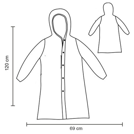 🌧️🇲🇽 Impermeable Tricolor con Capucha y Botones – Mangas con Resorte, Ideal para Eventos 🇲🇽🌧️