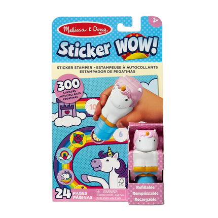 Bloc de actividades y sello de pegatinas Sticker WOW