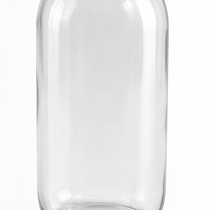 Frasco de Vidrio Transparente de 2.25 Litros con Tapa Metálica de Rosca para Almacenamiento de Alimentos, Dulces, Galletas y Granos