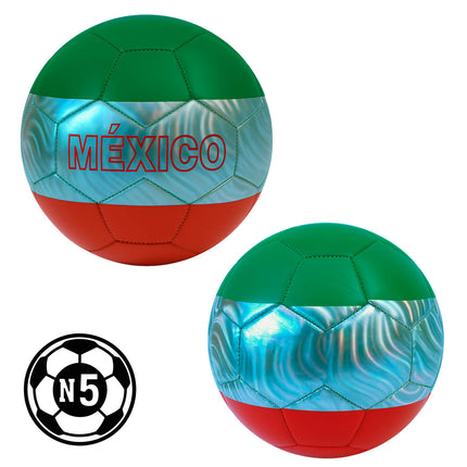 Balón de Fútbol Mexico No. 5 – 32 Gajos, Acabado Texturizado y Alta Resistencia