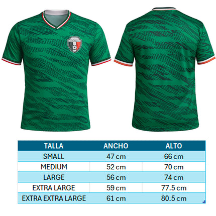 Playera Tricolor Poliéster México – Ideal para Aficionados y Eventos Deportivos