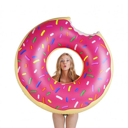 Salvavidas Inflable en forma de Dona 60 cm Color Rosa – Flotador para Piscina y Playa, Ideal para Niños y Adultos, Accesorio de Verano