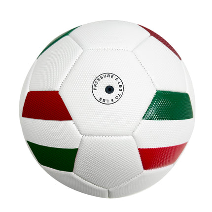Balón de Fútbol Tricolor No. 5 – 32 Gajos Cosidos a Máquina, Acabado Texturizado y Gran Control