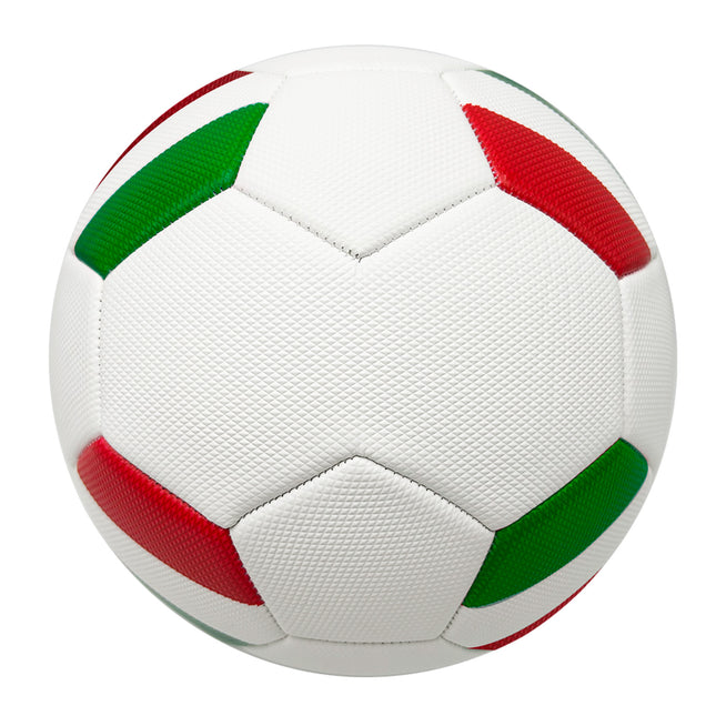 Balón de Fútbol Tricolor No. 5 – 32 Gajos Cosidos a Máquina, Acabado Texturizado y Gran Control