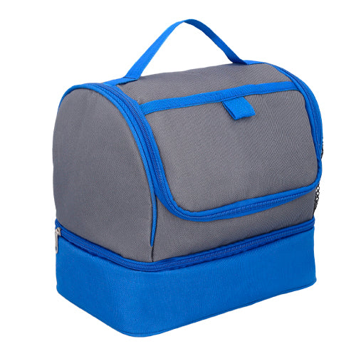 Lonchera Térmica Con 2 Compartimentos, Interior Impermeable, Bolsillo Frontal Y Lateral De Malla Para Escuela, Oficina Y Viajes