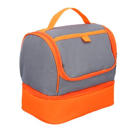 Lonchera Térmica Con 2 Compartimentos, Interior Impermeable, Bolsillo Frontal Y Lateral De Malla Para Escuela, Oficina Y Viajes