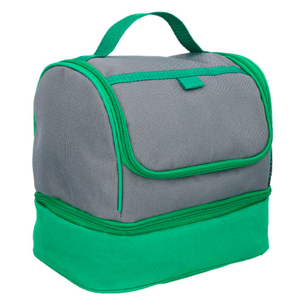Lonchera Térmica Con 2 Compartimentos, Interior Impermeable, Bolsillo Frontal Y Lateral De Malla Para Escuela, Oficina Y Viajes