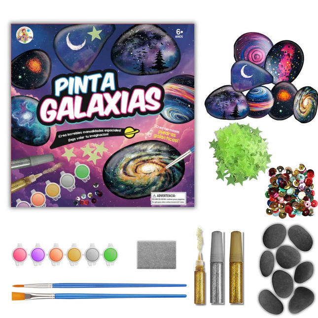 JUEGO COLOREAR 20X20CM PINTAR GALAXIAS