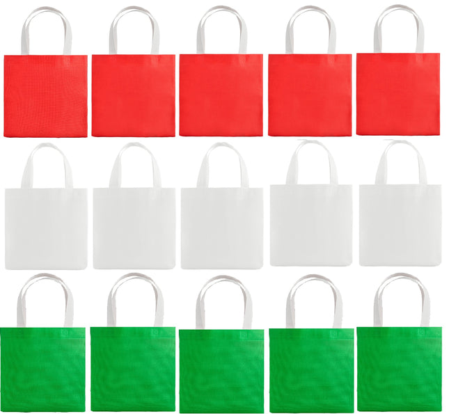 15 Bolsa Ecológica Chica Non Woven Con Asa Y Fuelle Para Mundial, Regalos, Eventos Y Promocionales