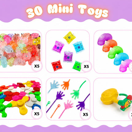 Surtido de Juguetes para Piñata (30 Piezas) Premios y Regalos para Fiestas Infantiles, Rellenos de Bolsas, Cumpleaños y Eventos Escolares