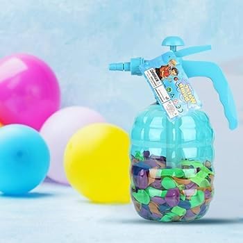 Bomba de Agua Portátil con Globos Inflables 28 x 13 cm – Lanzador de Agua Multifuncional para Juegos, Playa, Alberca y Verano