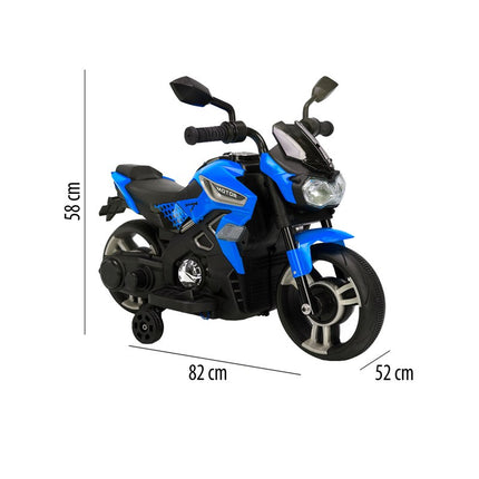 Motocicleta montable eléctrica amarilla