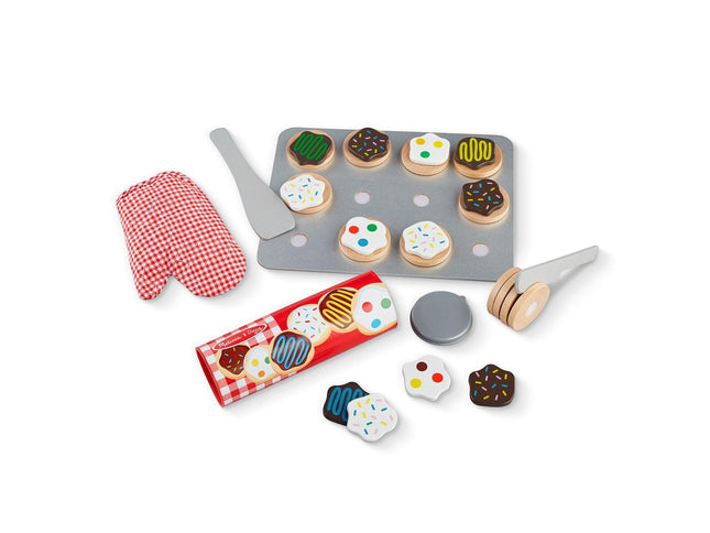 Melissa & Doug Corta y hornea galletas Juego de comida de madera