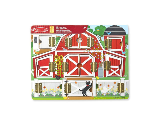 Melissa & Doug Tablero de actividades de madera Granja magnética