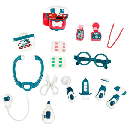 Set de Doctor para Niños con Mesa de Consultorio, Mini Medical Set, Juego de Roles Educativo para Niños