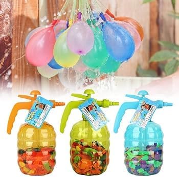 Bomba de Agua Portátil con Globos Inflables 28 x 13 cm – Lanzador de Agua Multifuncional para Juegos, Playa, Alberca y Verano