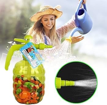 Bomba de Agua Portátil con Globos Inflables 28 x 13 cm – Lanzador de Agua Multifuncional para Juegos, Playa, Alberca y Verano