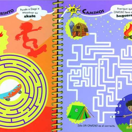 Libro Actividades 50 juegos en vacaciones 56pag 19x17cm