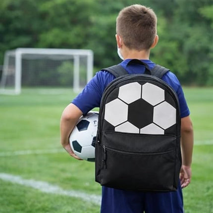 Mochila Backpack de Poliéster Balón, Bolsa Principal y Frontal con Cierre, Asa y Correas Ajustables 40x27.5x11.5 cm