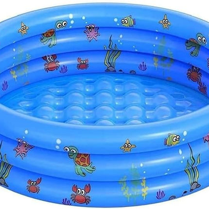 Alberca Inflable Circular 140 cm Multicolor 3 Aros – Piscina Infantil Portátil para Niños, Ideal para Jardín, Patio y Verano