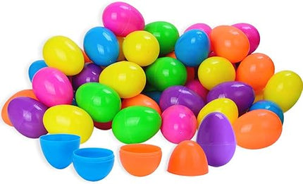 Bolsa de 50 Piezas de Huevo de Plastico Vacios Colores Surtidos, Huevos de Pascua, para Fiestas temáticas de Pascua, Caza de Huevos de Pascua
