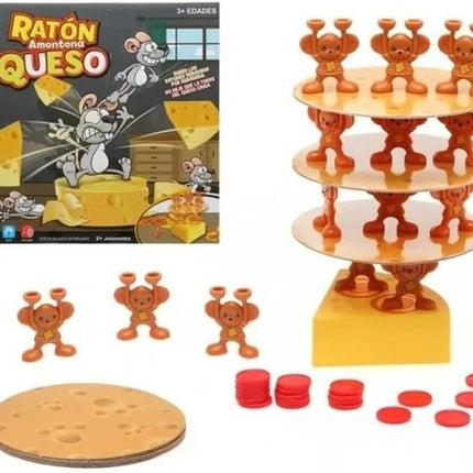 Juego de Mesa Ratón Amontona Queso – 36 Piezas de Diversión y Estrategia para Niños