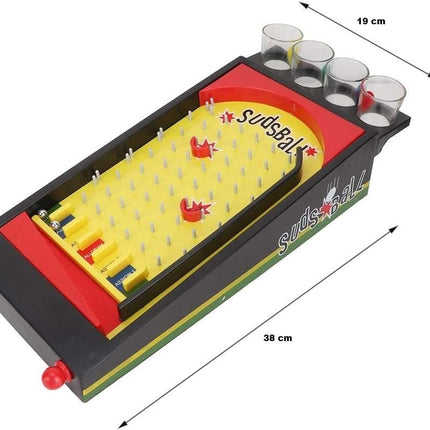 Juego de mesa de Pinball 38x19 cm para Beber con Vasos de Chupito para Fiestas y Bar
